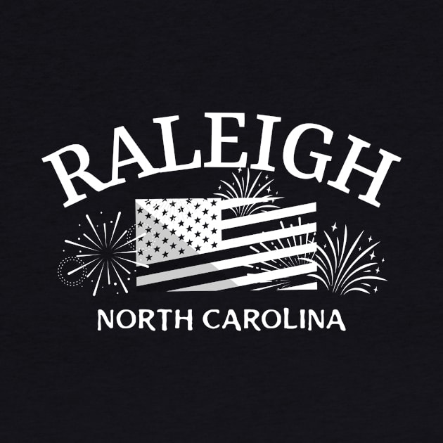 Raleigh, North Carolina Patriotic by Mountain Morning Graphics